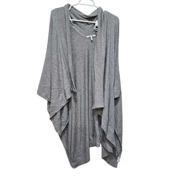 Three Dots Gray Drape Shrug Cardigan Women’s Small Open Front - Picture 1 of 8